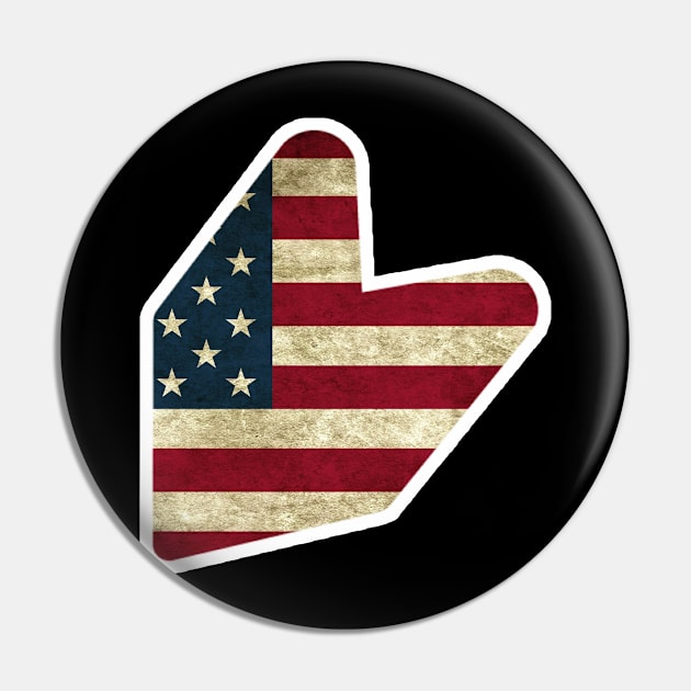 JDM LOGO AMERICAN FLAG Pin by DESIGNBOOK