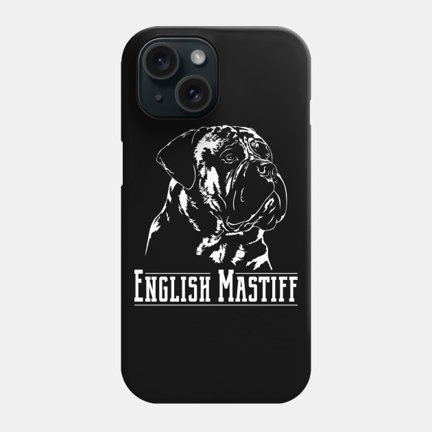 Funny Proud English Mastiff dog portrait Phone Case by wilsigns