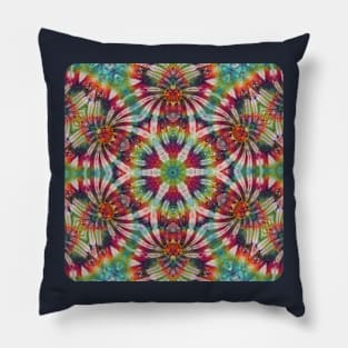 Psychedelic Kaleidoscopic Multi-Color Mandala Number 4 Pillow