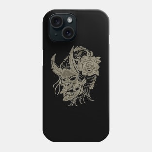 Japanese skull art Phone Case