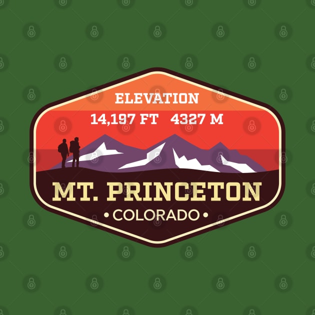 Mt Princeton Colorado - 14ers Mountain Climbing Badge by TGKelly