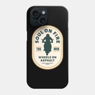 Soul on Fire - Wheels on Asphalt - Christian Biker Phone Case