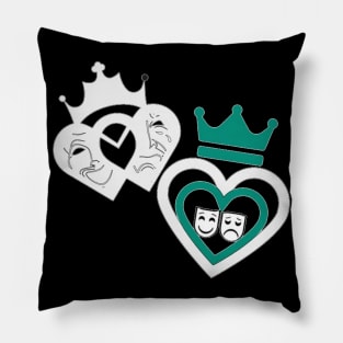 Luckenbooth Theatre Logo Inverted Colors Pillow