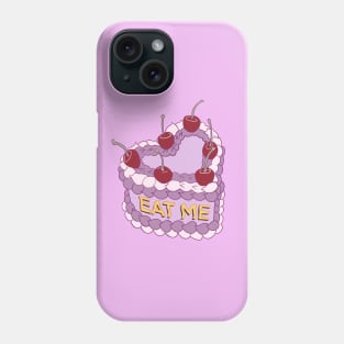 Purple Cake Eat Me Phone Case