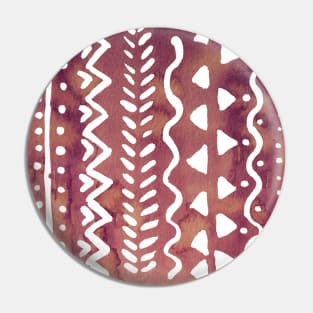 Loose boho chic pattern - purple brown Pin