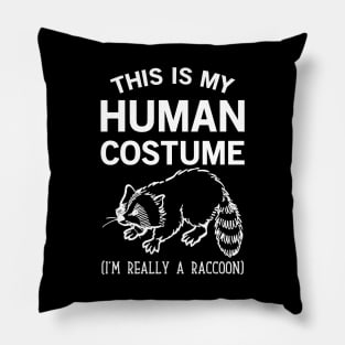 This is my Human Costume  Raccoon Pillow