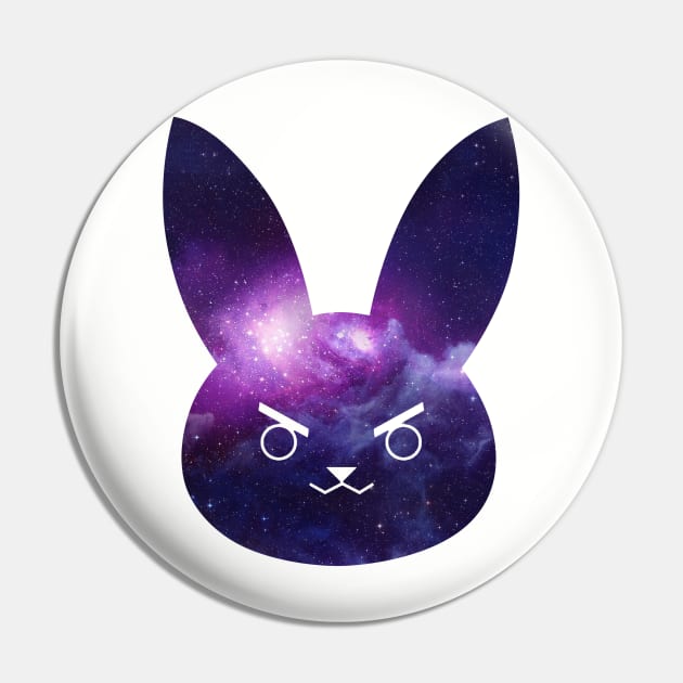 Dva Space Bunny Logo Pin by galacticshirts