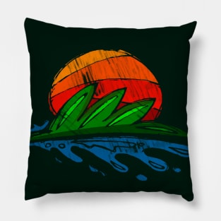 Sunrise Palm Pillow