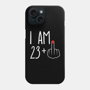 Vintage 24th Birthday I Am 23 Plus 1 Middle Finger Phone Case