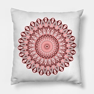 pink and grey mandala Pillow