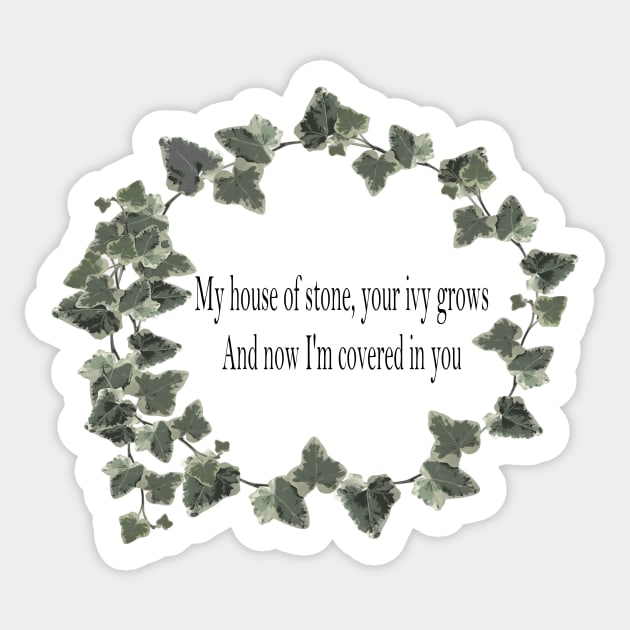 Ivy Taylor Swift Evermore Lyrics - Taylor - Sticker