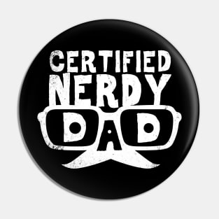 Father's Day Best Dad Nerd Geeky Slogan Gift for Dads Pin