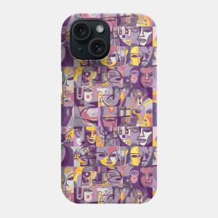 Cubism faces people Phone Case