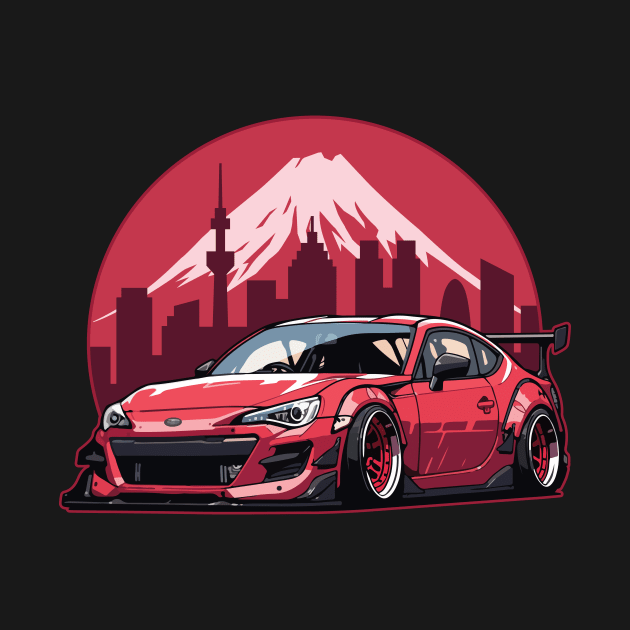 BRZ Car Art - Widebody Modified Stance JDM Car by JDM-Rey