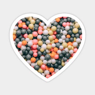 Vintage Sphere Sprinkles Dessert Heart Photograph Magnet