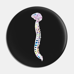 Funfetti Brain and Spine (Dark Pattern) Pin