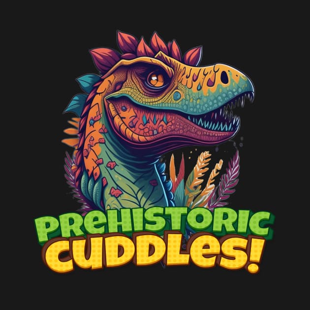 Prehistoric Cuddles cartoon art by JMG Digital