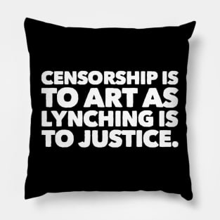 Censored art Pillow