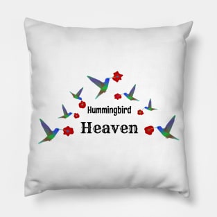 Hummingbird Heaven, Happy Birds Design Pillow