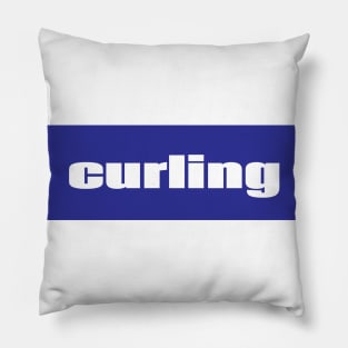 Curling Winter Sports Pillow