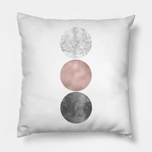 Rose grunge - circles Pillow