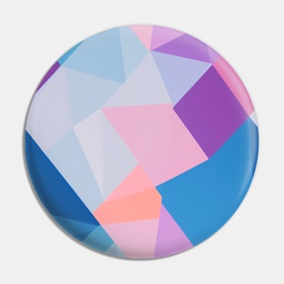 Abstract Geometric Pattern, bluish color scheme Pin