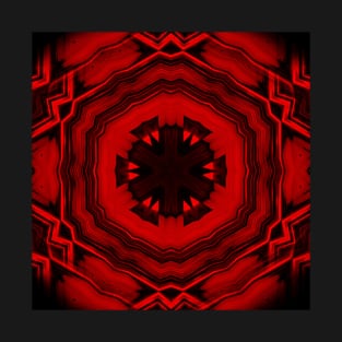 Beautiful bold red and black kaleidoscope T-Shirt