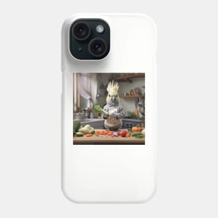 Cockatiel calopsitte cooking kitchen Phone Case