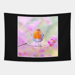 Spring Bird on Branch Tapestry