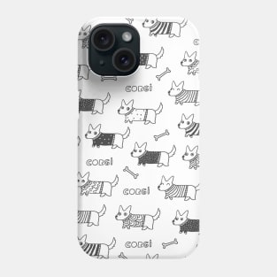 Doodle Corgis Phone Case