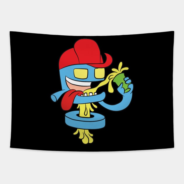 Graffiti Character Tapestry by James P. Manning