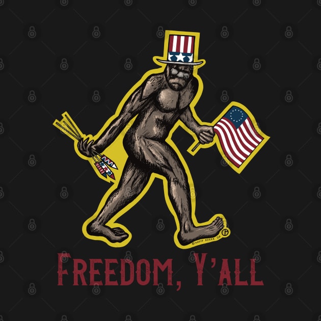 Freedom, Y’all Bigfoot by Art from the Blue Room