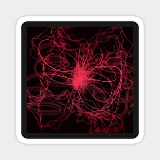 Red Light Abstract Pattern Print Magnet