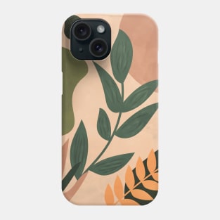 Abstract Shapes, Boho, Botanical Phone Case