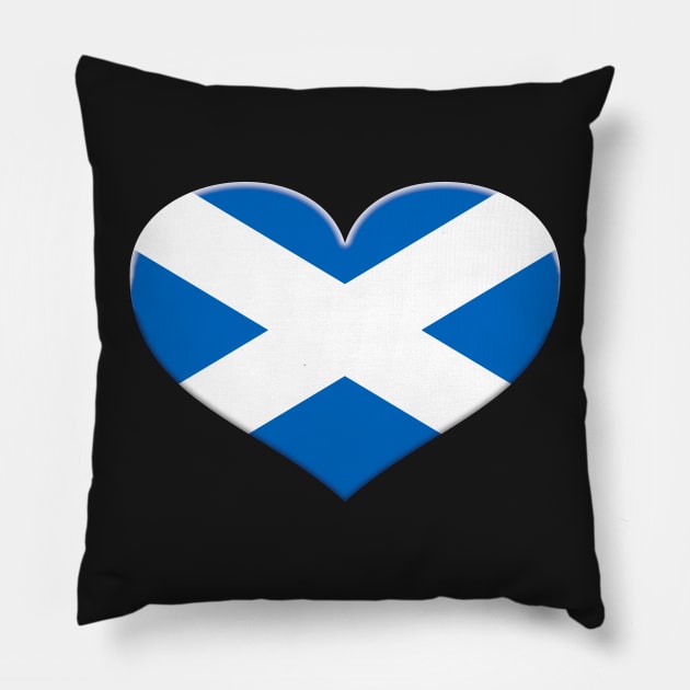 I Love Scotland - Heart Saltaire Pillow by SolarCross