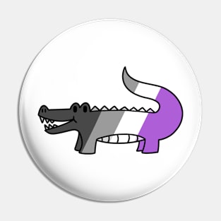 Asexual Pride Gator Pin