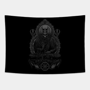 Samsara Buddha Meditation - Charcoal Tapestry