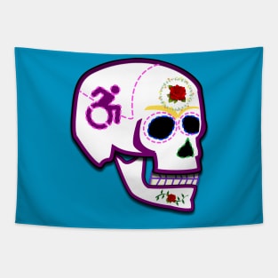 Disabled Sugar Skull Tapestry