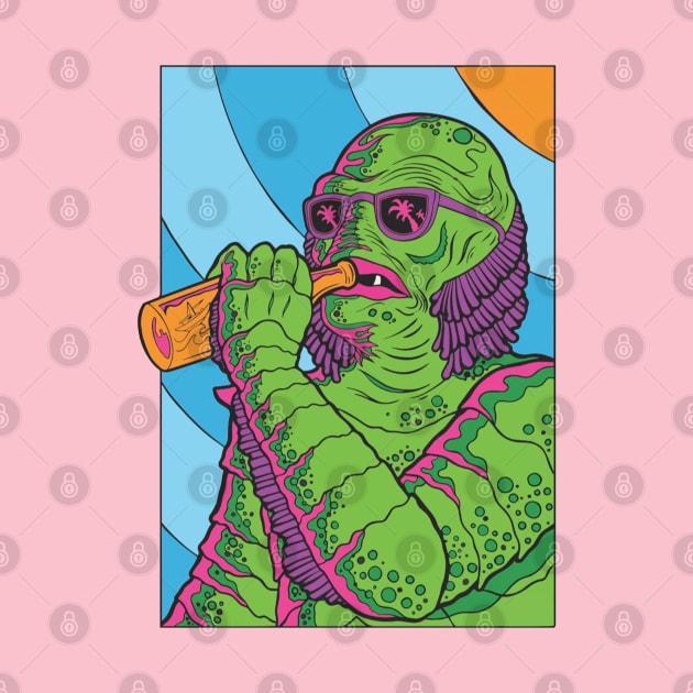 Gill-man Colorfull Art by rorokoto