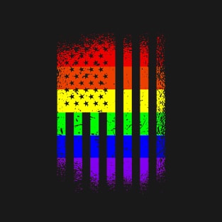 american pride flag rainbow T-Shirt