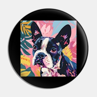 Retro Boston Terrier: Pastel Pup Revival Pin