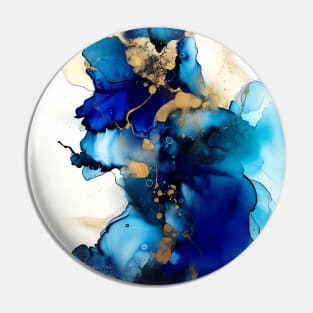 Blue Lagoon - Abstract Alcohol Ink Art Pin