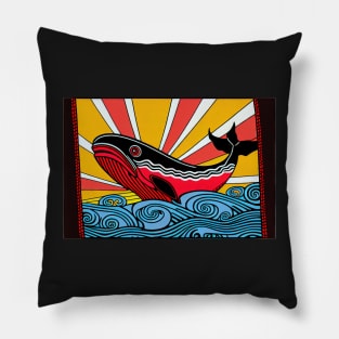 Psychedelic Whale Pillow