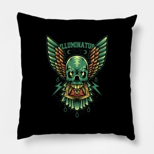 illuminati skull Pillow