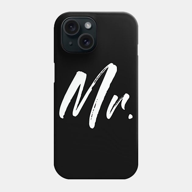 Mr. Matching Couple Wedding T-Shirt | Goes with Mrs. Phone Case by MerchMadness