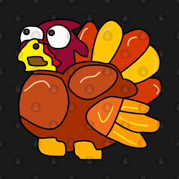 Chicken Turkey (eyes looking up left and facing the left side) - Thanksgiving by LAST-MERCH