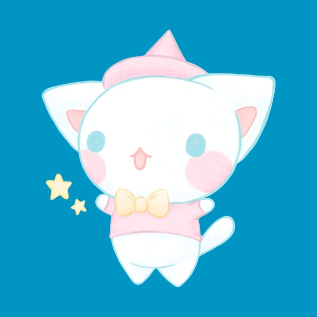 Cute magic cat - Kawaii aesthetic by MoonArtGlitch