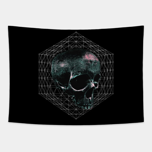 Skull Geometry Tapestry by RAdesigns