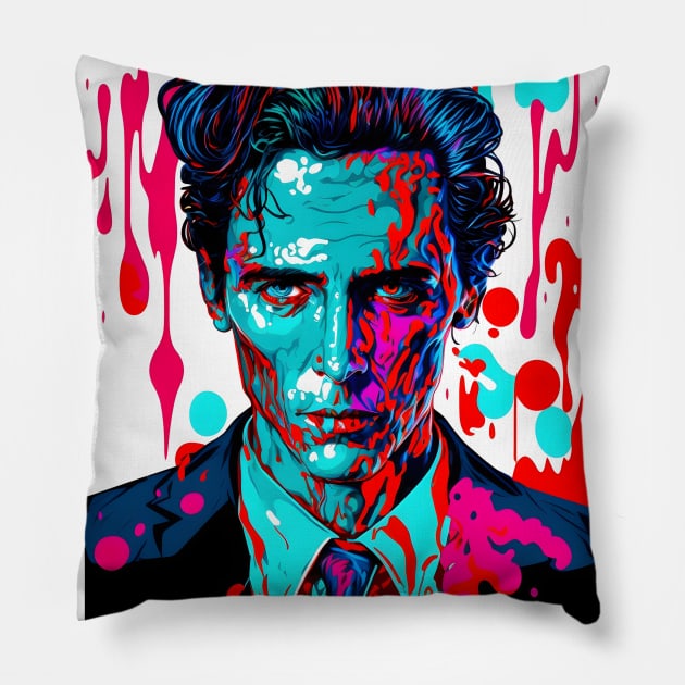 American Psycho, Patrick Bateman Pillow by Tazlo