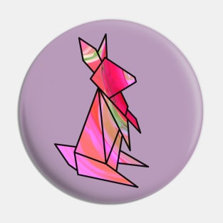 Geometric Rabbit Pin